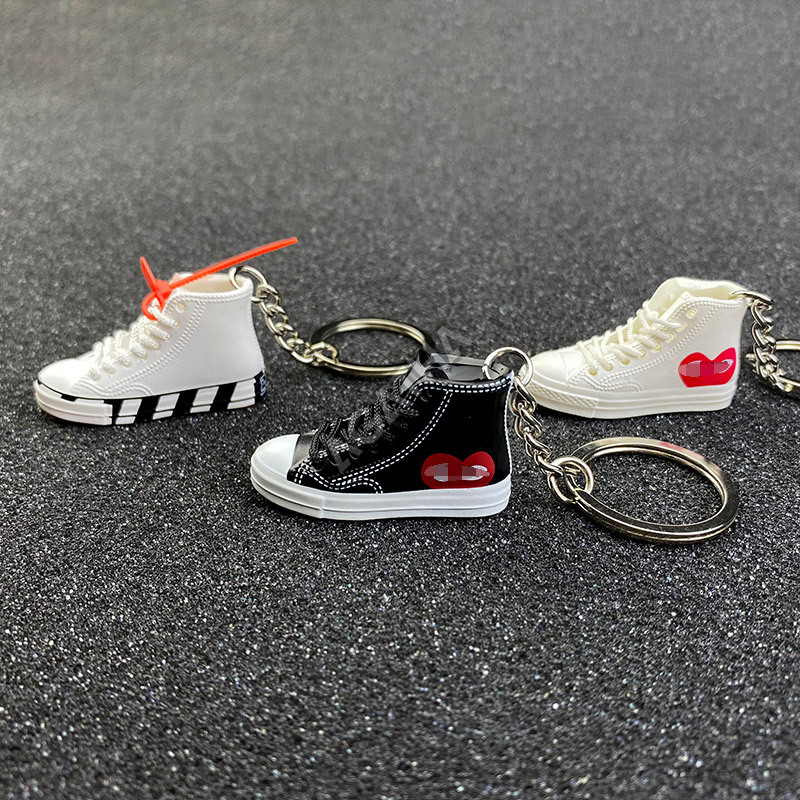 air mag kobe rubber pvc charm cute  key ring basketball aj1 Sb dunk plastic sneaker key chain with box mini shoe keychain