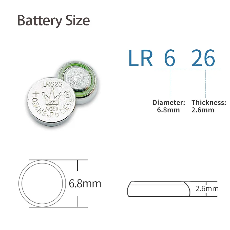 CROWN R AG4  LR626 377  watch electronic 1.5V button battery, electronic watch battery manufacturer wholesale