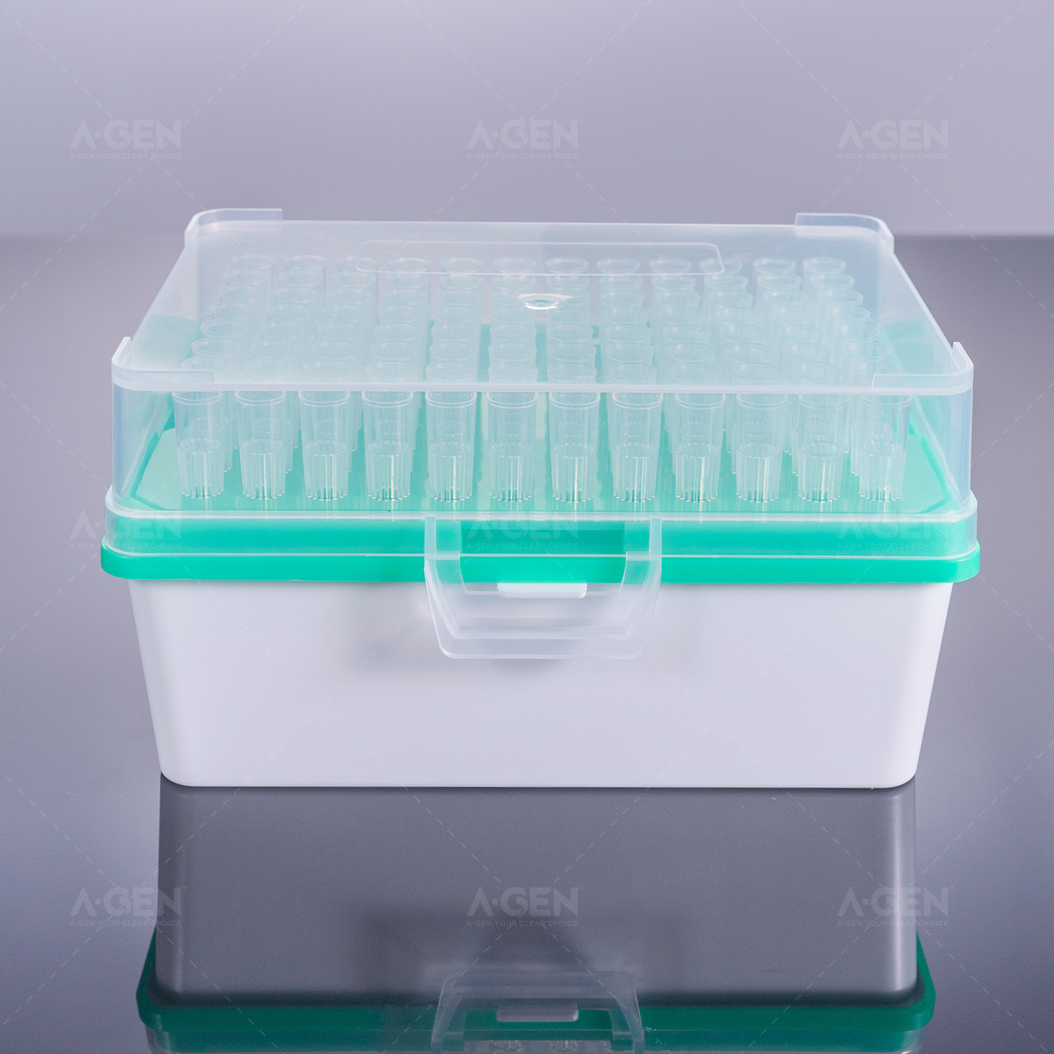 Wholesale Disposable PP Material 200ul Transparent Wide Mouth Pipette Tips in Rack Brand R Tips LTS