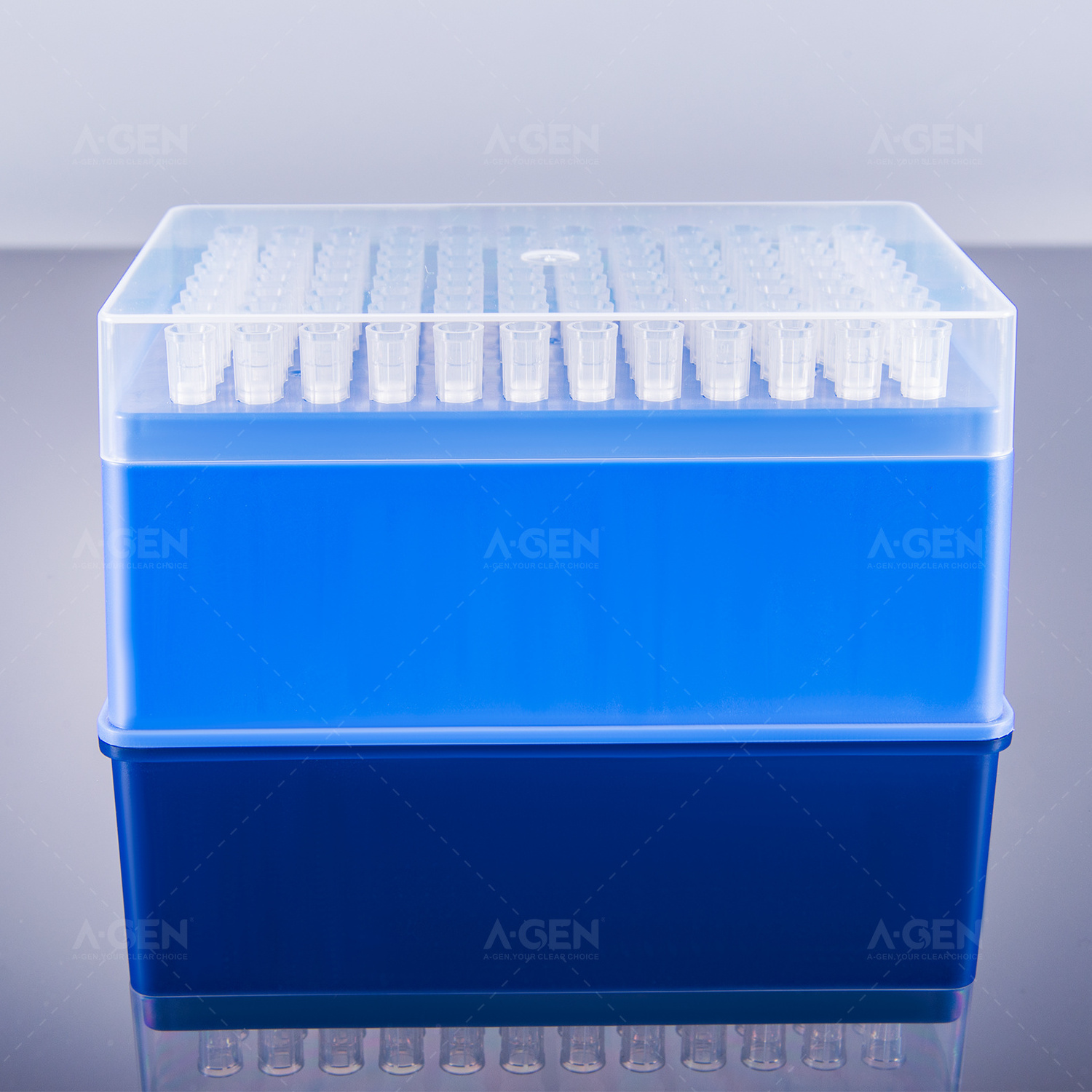 250uL Clear Robotic Barrier Pipette Tip Box Packed 96 Tips/Rack 50 Racks 4800Pcs