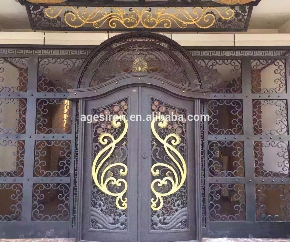 Hot sale iron door outdoor/church door iron gate design