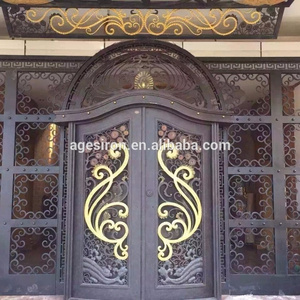 Hot sale iron door outdoor/church door iron gate design