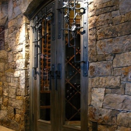 wine cellar door wrought iron door