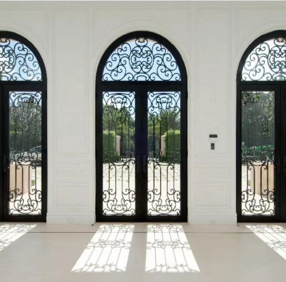 wrought iron sliding door design/wrought iron door