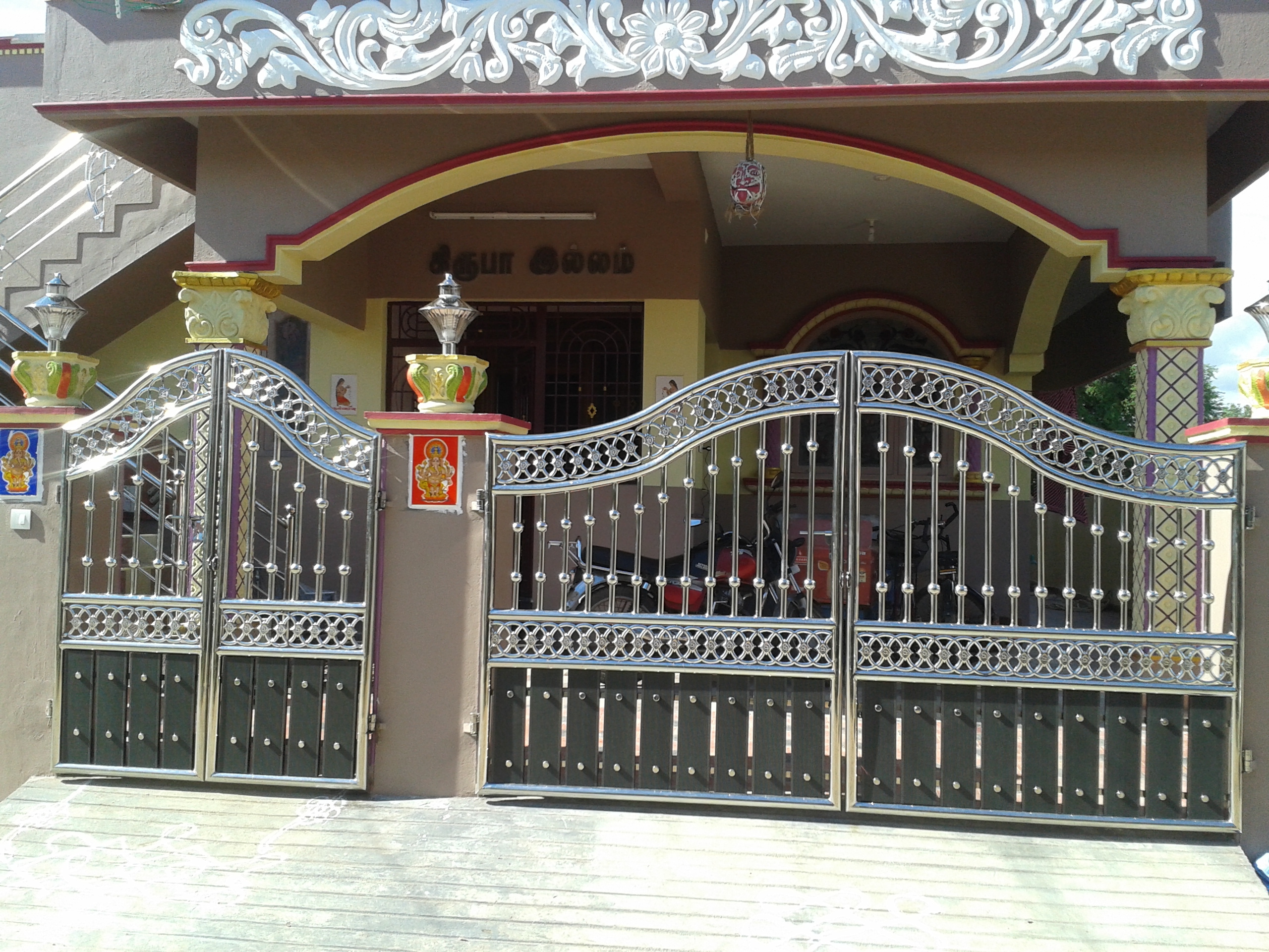 wonderful iron stopper stainless iron gate door