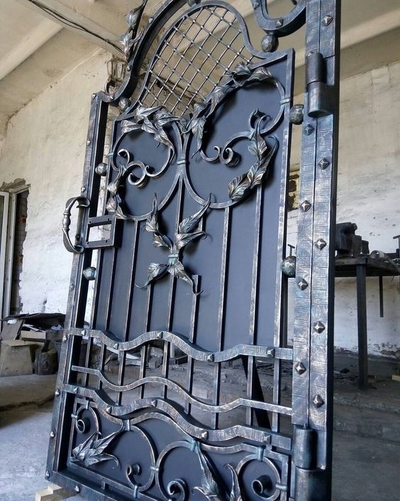 popular iron wrought apartment main gate design stainless steel door