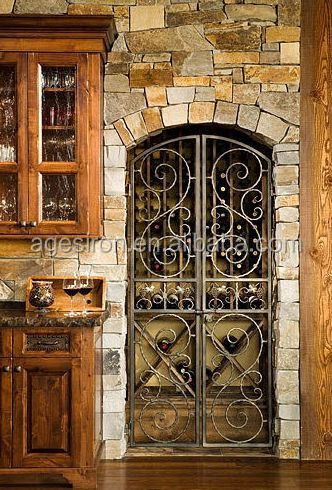 wine cellar door wrought iron door