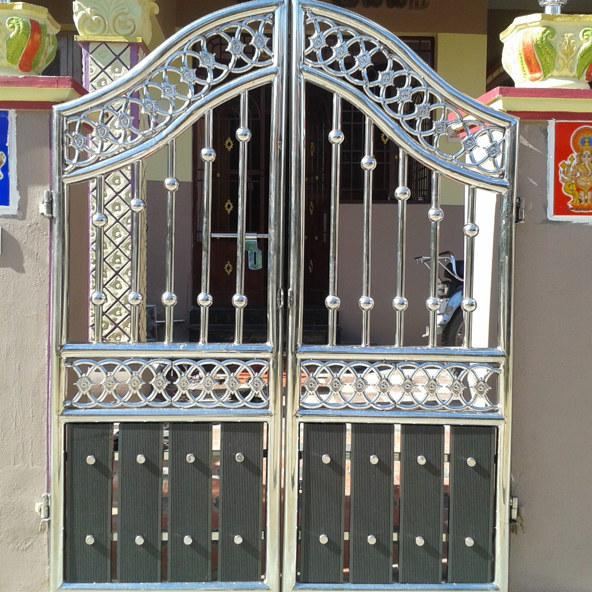 wonderful iron stopper stainless iron gate door