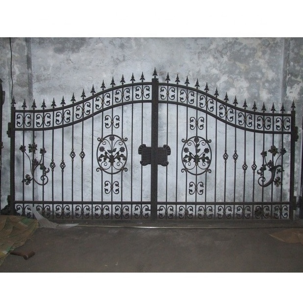 popular iron wrought apartment main gate design stainless steel door