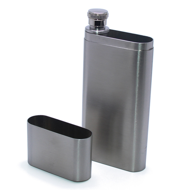 2oz Portable Flagon Kettle Oilcan Cigar Gifts 60ML Stainless Steel Metal Travel Wine Pot Mini Liquor Cigar Hip Flask New Design