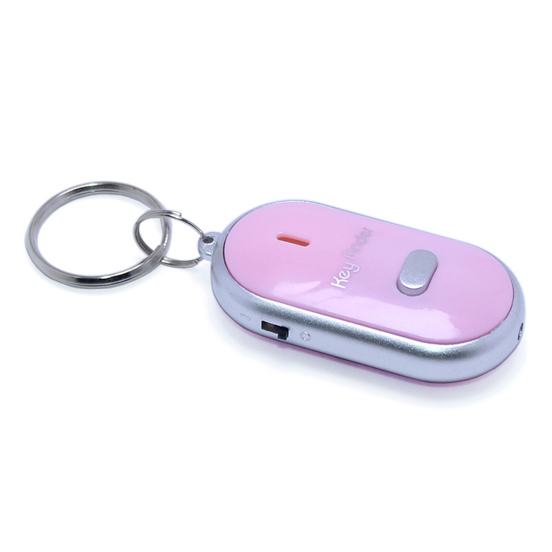 Promotion Electronic Switch LED Light Flashing Beeping Remote Lost Keyfinder Locator Key Chain Ring Whistle Key Finder Keychain