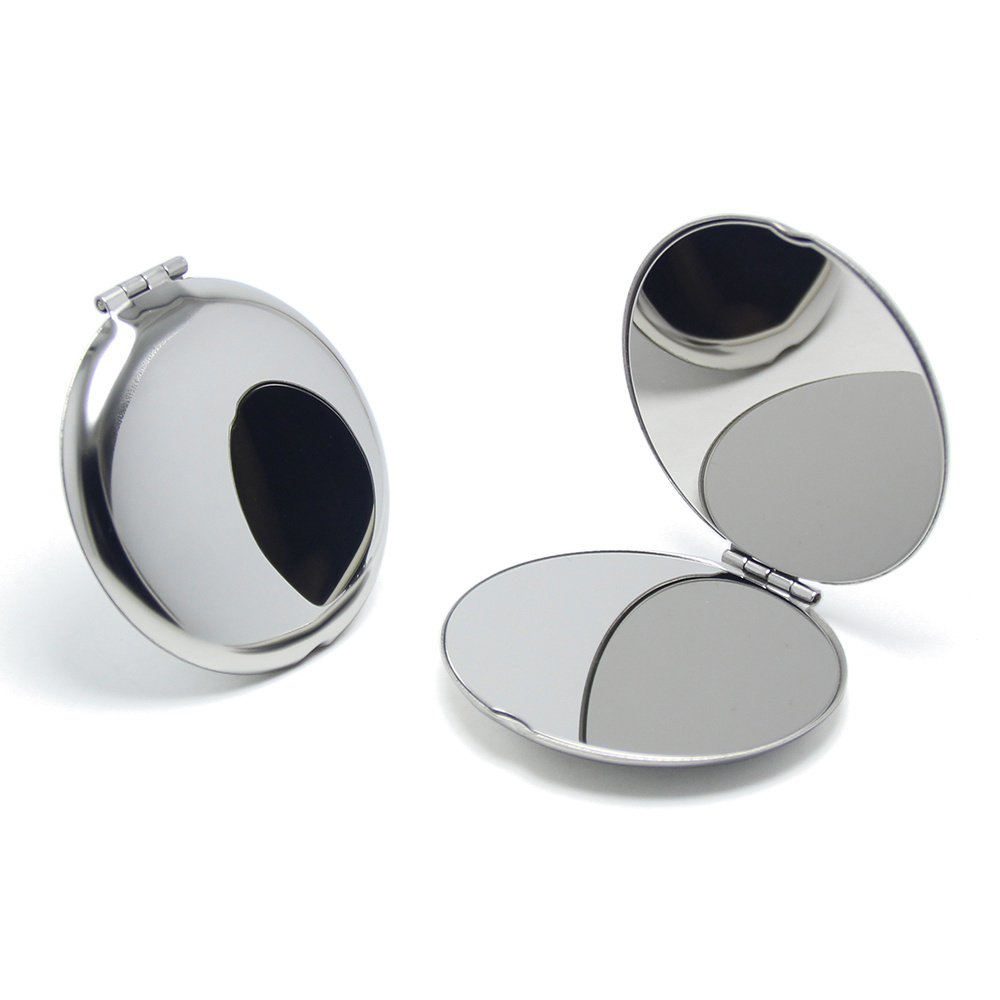 Mini Stainless Steel Desktop Mirror Silver Metal Pocket Lady Mirror Women Gifts Wholesale Small Round Metal Silver Mirror