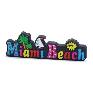 Miami Beach Souvenir Gifts Custom 3D Polyresin American Miami Fridge Magnet