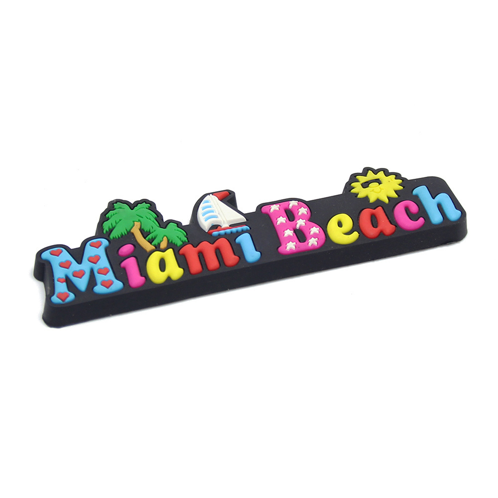 Miami Beach Souvenir Gifts Custom 3D Polyresin American Miami Fridge Magnet