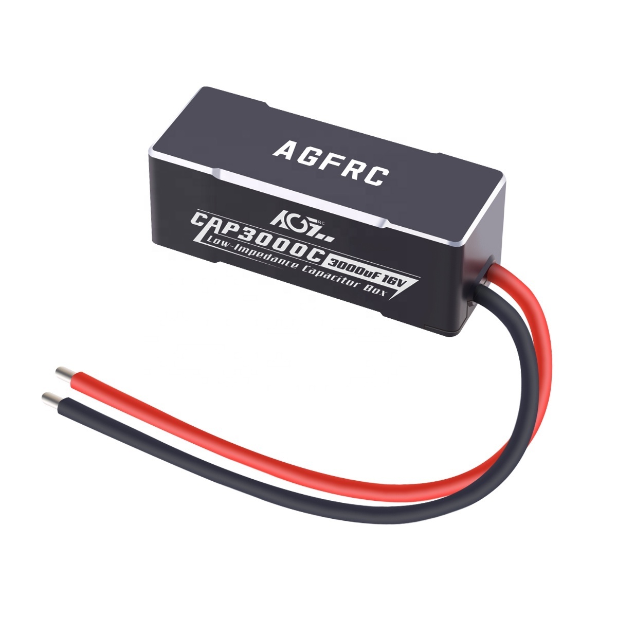 AGFRC CAP3000C Aluminum Case DC 16V HV 3000uF High Capacity Super Power Capacitor Box For 1/8th 1/10th RC Cars/Trucks Models