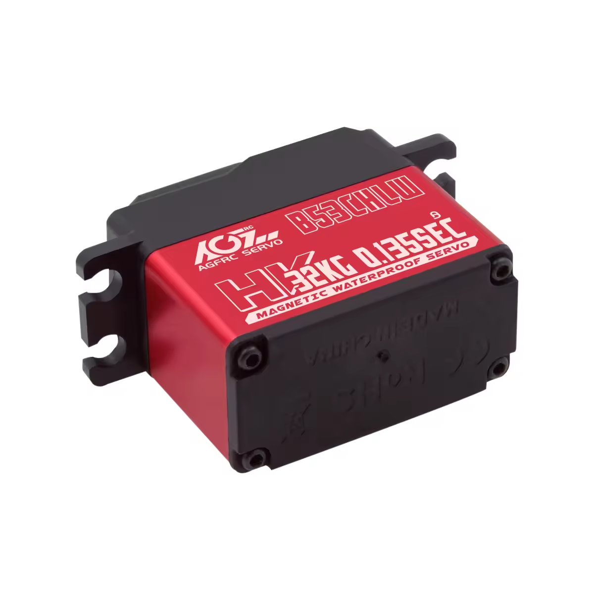 AGFRC B53CHLW 32KG Torque 0.135S IP67 Waterproof Aluminium Middium Case Coreless Digital Programmable Servo For RC Boat