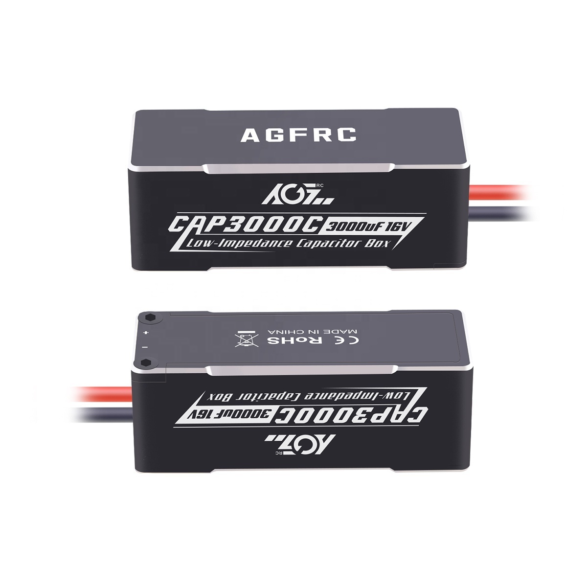 AGFRC CAP3000C Aluminum Case DC 16V HV 3000uF High Capacity Super Power Capacitor Box For 1/8th 1/10th RC Cars/Trucks Models