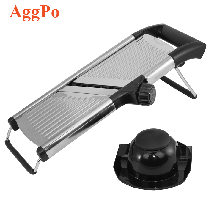 Adjustable Mandoline Potato Chip Slicer, Manual Stainless Steel Blade Vegetable Onion Tomato Slicer, Kitchen Food Cutter