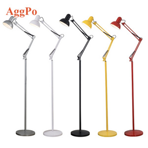 Stand Floor Dimmable Double  Arm Desk Reading Lamp  Iron Material Swing Arm Task Lamp