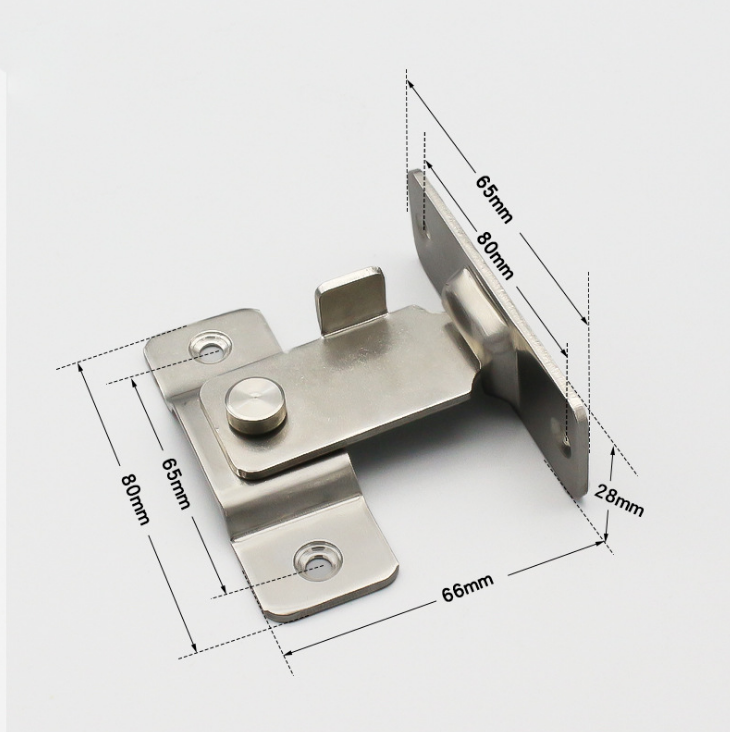 90 Degree Heavy Duty Stainless Steel Gate Latches Safety Door Lock Right Angle Curved Flip Latch