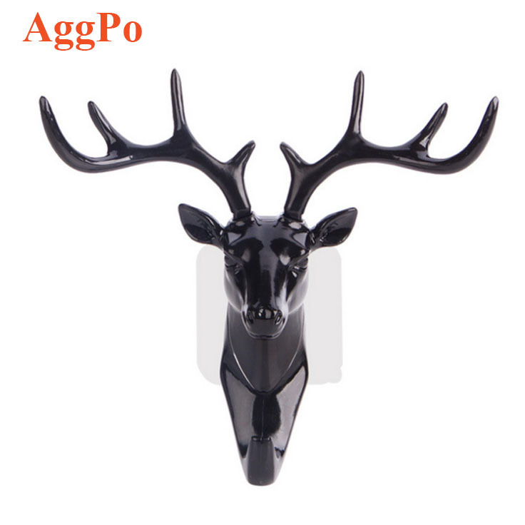 Over Door Hook Towel Hanger Deer Shape Door Coat Rack with Self Adhesive for Hanging Coats, Hats, Robes, Towels