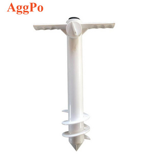 Heavy Duty Beach Umbrella Sand Anchor, Umbrella Holder Stand, Beach Umbrella Set with a 4-prongs Beach Umbrella Hanging Hook