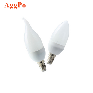 LED Torpedo Tip Chandelier Light Bulb, 3W 5W 7W Plastic Decorative Candelabra LED Bulbs, E27 E14 Base Bent Tip Light Bulb