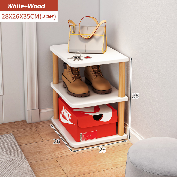 Shoe Stand Tall Shoe Rack, Stackable and Narrow Vertical Shoe Rack for Small Spaces Like Corner Bedroom and Entraway