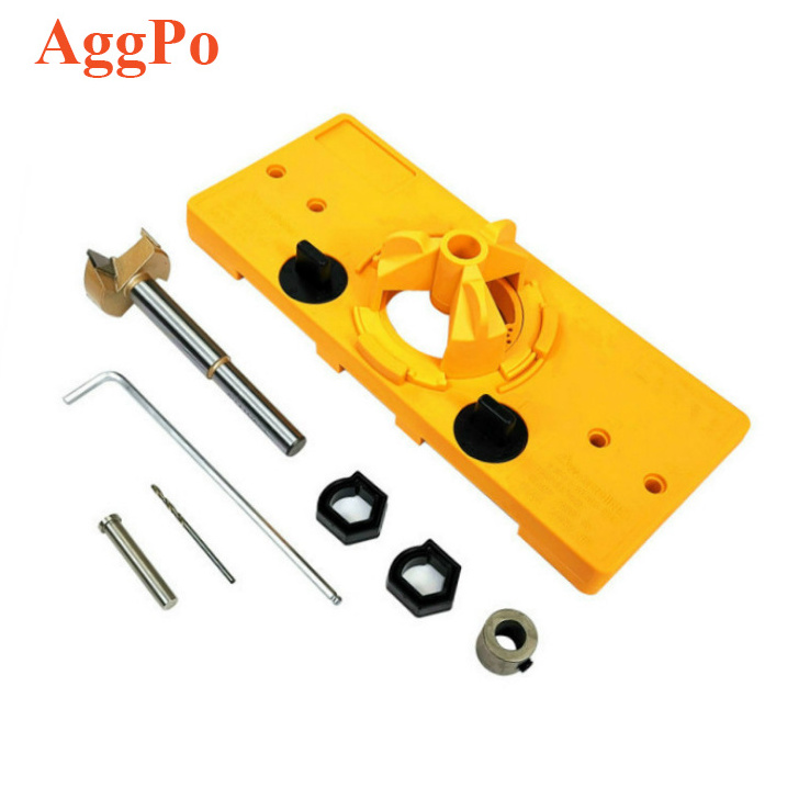 DIY Tools for Cabinet Door Installation, 35mm Hinge Drilling Jig Hole Guide for Kitchen Cabinet Doors Hinge