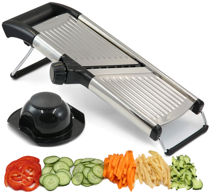 Adjustable Mandoline Potato Chip Slicer, Manual Stainless Steel Blade Vegetable Onion Tomato Slicer, Kitchen Food Cutter