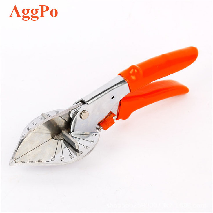 Miter Shears Stainless Steel Multi Angle Miter Cutter Trunking Shears for Angular Trim Cutting at 45, 60, 90,135 Angles