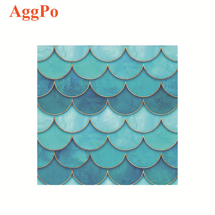 3D Fish Scales Wall Decals Self-Adhesive Wall Sticker for Home Decor, Stick on Kitchen Bathroom Back Splashes