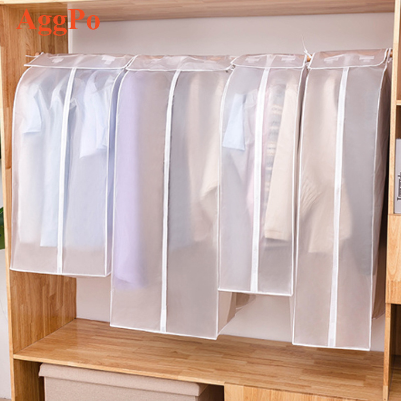 Translucent Clothing Dustproof Cover, Wardrobe Hanging Storage Bag, Garment Rack Cover Dust Moisture Moth Proof Protector