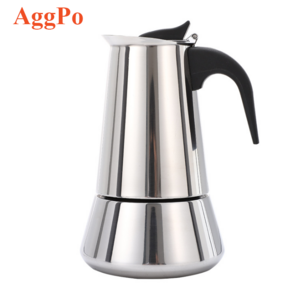 2 4 6 9 Cup Stainless Steel Moka Pot Espresso Coffee Maker Stove Home Office Use Induction Cooker Coffee Maker Pot