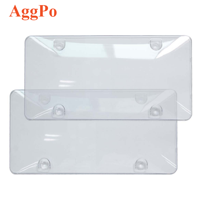 2 Pcs Clear Bubble Design License Plate Cover, Front Back License Shield Frame Plastic Tag, US Plate Car Truck Protector