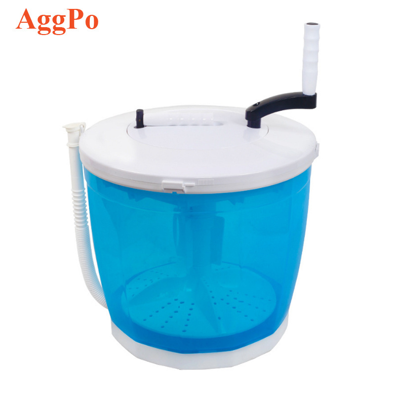 Portable Hand Manual Clothes Non-Electric Washing Machine, Spin Dryer, Counter Top Washer/Dryer Manual Washing Machine