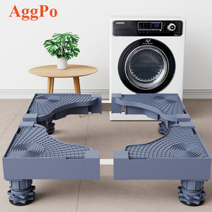 Universal Mobile Base Fridge Stand with 4 Strong Feet Multi-Functional Adjustable Base for Fridge and Washing Machine