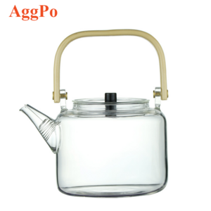 Home Kitchen High and Low Temperature Resistant Glass Tea Kettle, Handmade High Borosilicate Glass Teapot, Tea Jar Set