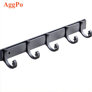 Coat Rack Wall Mounted - 8 Metal Hooks, Heavy Duty, Metal Coat Hook Rail for Coat Hat Towel