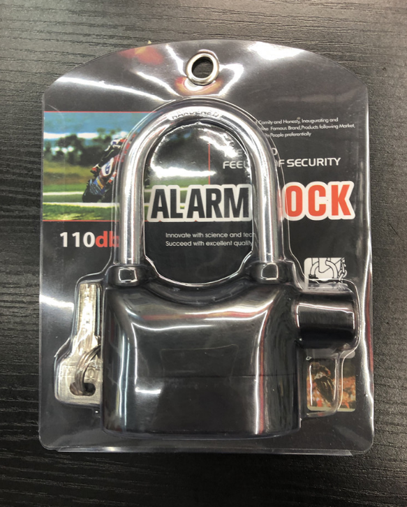 Universal Alarm Padlock for Bicycle Motorcycle Door Gate Bike Shed Bolt Chain Lock 110db Siren Heavy Duty Security Alarm Lock