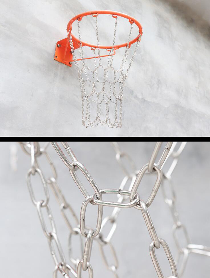 Metal Basketball frame net 12/13 buckle galvanized spraying plastics overstriking thick chain basket ring nets strong bold chain