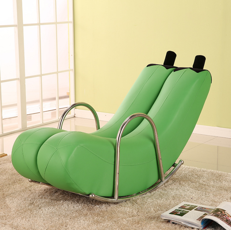 Lounger Banana Rocking Chair, Lazy Sofa with Stable Shaking, Recliner Rocking Chairs Single Steel Armchair