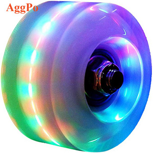 Roller Skate Wheels Luminous Light Up with Bearings Installed 4 Pack for Double Row Skating and Skateboard 32mm x 58mm