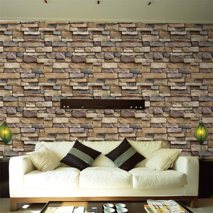 Home Decoration Stone Brick Pattern Wallpaper, Stick On Self-Adhesive Stick Backsplash Wall Panel, Waterproof Stone Effect Paste