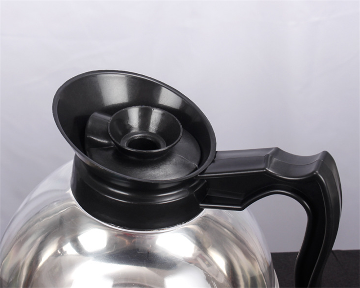 Coffee Decanter Pot with Stainless Steel Base Drinking Water Pot Coffee Carafe with Plastic Handle for Home and Store Use