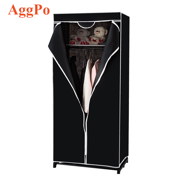 Removable Non-Woven Wardrobe,Portable Clothes Closet Freestanding Closet Shelf Storage Organizer Wardrobe with Hanging Rack