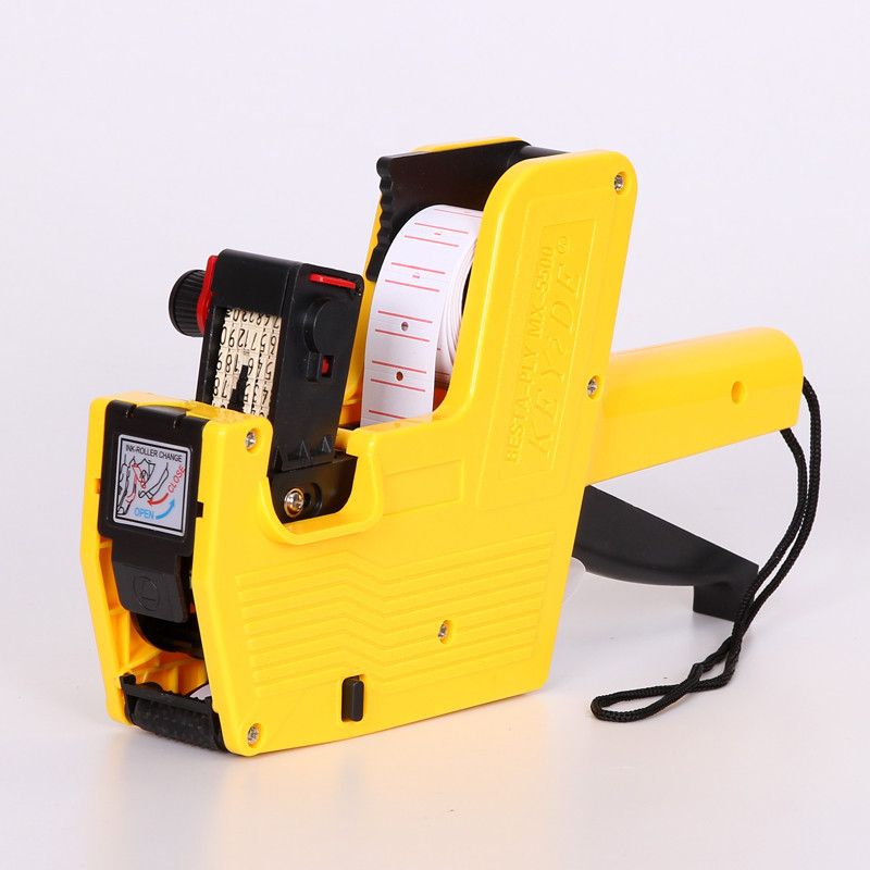 1 Line 8 Digits Price Tag Gun, Label Maker Pricing Tool, Numerical Handheld Labeller Tag Gun for Office Retail Shop