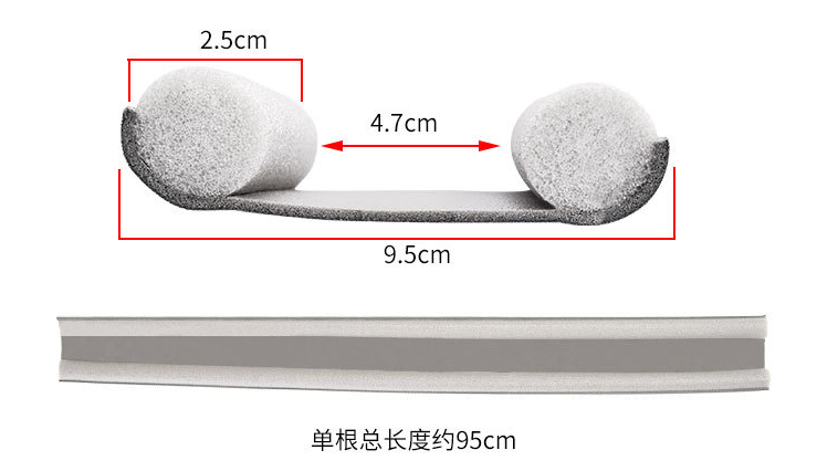 Foam Window Door Draft Stopper Double Draft Guard for Door Sound Noise Proof Reduce Door Drafts Blocker