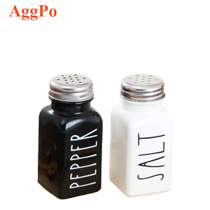 Salt and Pepper Shaker with Hinged Lid Lunch Bag Camping Picnic Moisture Proof Spice Dispenser Set of 2