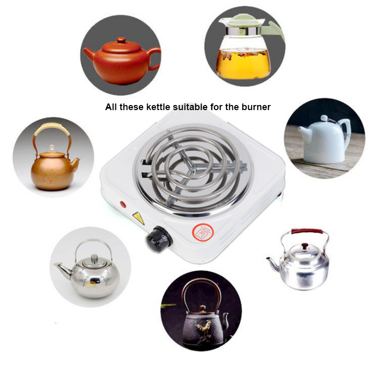 Electric Single Burner Cooktop, Compact and Portable, Adjustable Temperature Hot Plate, 1000 Watts